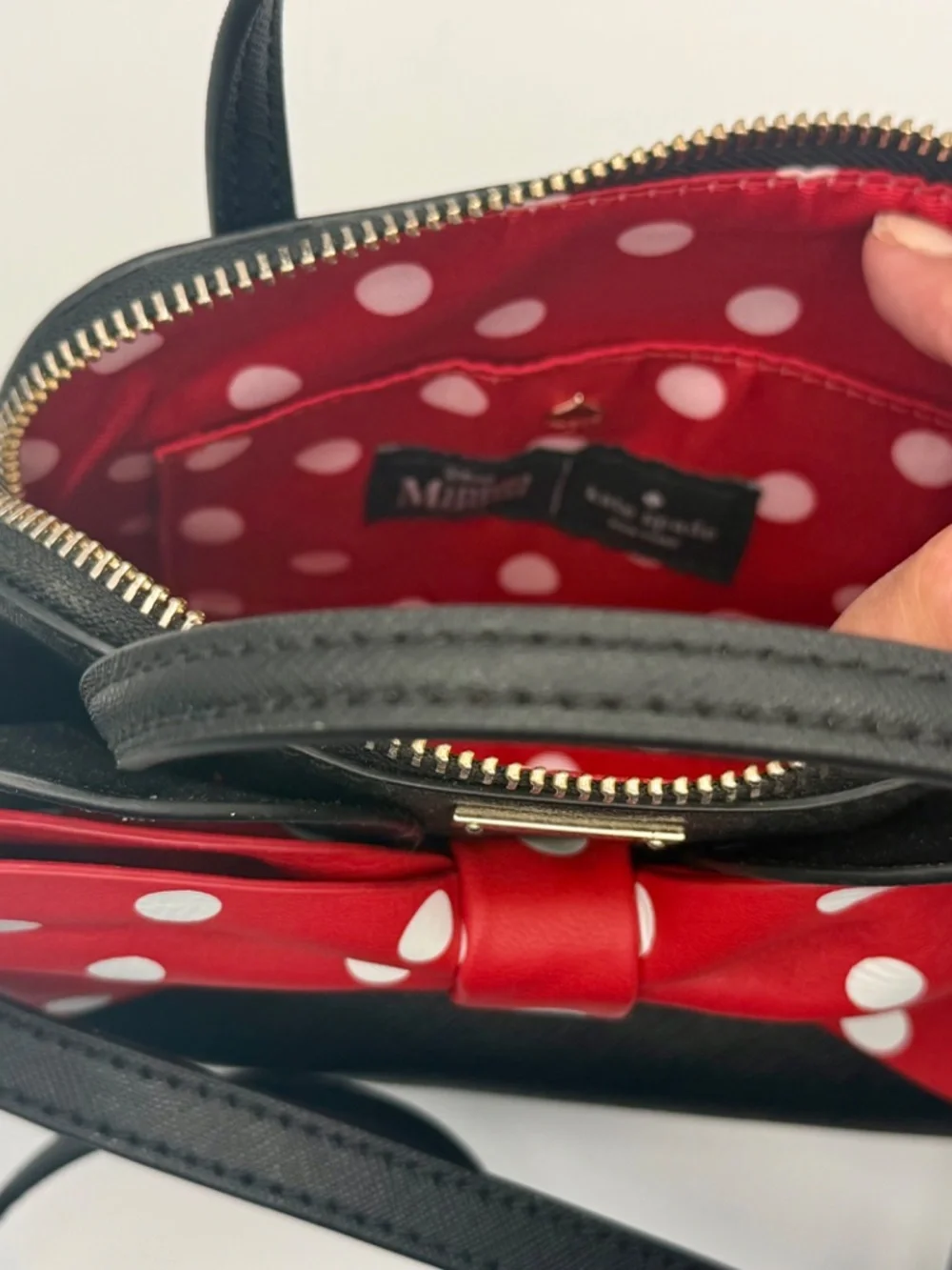 kate spade new york Minnie Mouse Mini Maise Leather Hand Bag - Black